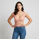Body de encaje floral | escote en V pronunciado | ajuste definido con efecto estilizador