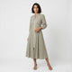Vestido midi camisero | cintura ajustable estilizada | caída fluida con elegancia natural
