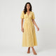 Vestido midi abotonado de escote en V