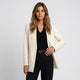 Blazer largo de escote abierto