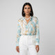 Blusa camisera de estampado fluido