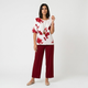 Conjunto floral de pantalón recto