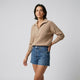 Jersey de punto con media cremallera | cuello alto estructurado | aporta comodidad y estilo relajado