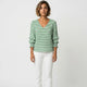 Blusa entallada de escote en pico
