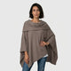 Poncho fluido de punto | cuello amplio envolvente | abrigo ligero con libertad de movimiento
