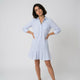 Vestido corto camisero | volante fluido femenino | comodidad ligera para días cálidos