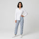 Pantalón fluido de rayas con cintura elástica | comodidad diaria y ajuste adaptable