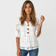 Blusa calada de escote en pico