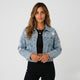 Chaqueta denim con estrellas