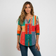 Blusa camisera de patchwork