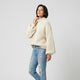 Jersey de punto con cuello alto | diseño amplio con mangas voluminosas | aporta abrigo y comodidad relajada