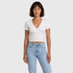 Blusa cruzada de manga corta