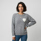 Jersey de punto con motivo frontal y corte relajado | confort térmico con ajuste natural
