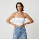 Top bandeau ajustado | diseño sin tirantes estructurado | realza la línea de hombros con equilibrio