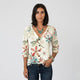 Blusa floral de escote cruzado