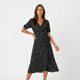 Vestido midi cruzado de escote en V
