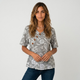 Blusa fluida de escote en pico