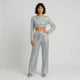 Conjunto de lentejuelas con top corto