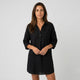 Vestido camisero corto de corte holgado