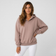 Sudadera amplia con cuello abierto