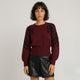 Jersey de manga amplia con bordado floral
