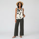 Conjunto amplio con top estampado