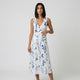 Vestido midi de escote en pico