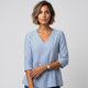 Blusa de rayas con corte peplum