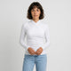 Blusa cruzada de cuello alto
