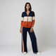 Conjunto bicolor de chaqueta cómoda