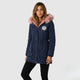 Parka con capucha de pelo