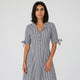 Vestido camisero de falda evasé