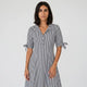 Vestido camisero de falda evasé