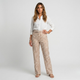 Pantalón recto con estampado geométrico