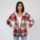 Chaqueta de cuadros con capucha
