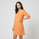 Vestido camisero recto | tapeta frontal funcional | comodidad ligera para el día a día