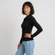 Blusa cruzada de cuello alto
