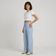 Pantalón ancho de rayas verticales