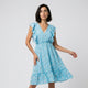 Vestido floral fluido | mangas con volante ligero | frescura cómoda para días especiales
