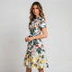 Vestido midi camisero de falda amplia