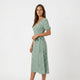 Vestido midi cruzado de escote en V