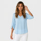 Blusa fluida de escote en pico