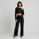 Conjunto de lentejuelas con top corto