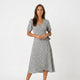 Vestido midi cruzado de escote en V