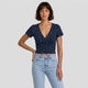 Blusa cruzada de manga corta