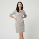 Vestido camisero recto | tapeta frontal funcional | comodidad ligera para el día a día