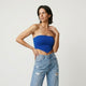 Top bandeau ajustado | diseño sin tirantes estructurado | realza la línea de hombros con equilibrio