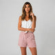 Short de lino con cintura elástica
