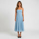 Vestido midi de falda evasé