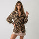Blusa fluida de cuello camisero